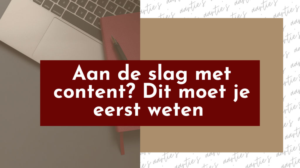 Aan de slag met content